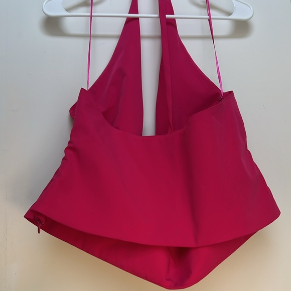 Zara Hot Pink Halter Top with Flowers - Picture 4 of 5